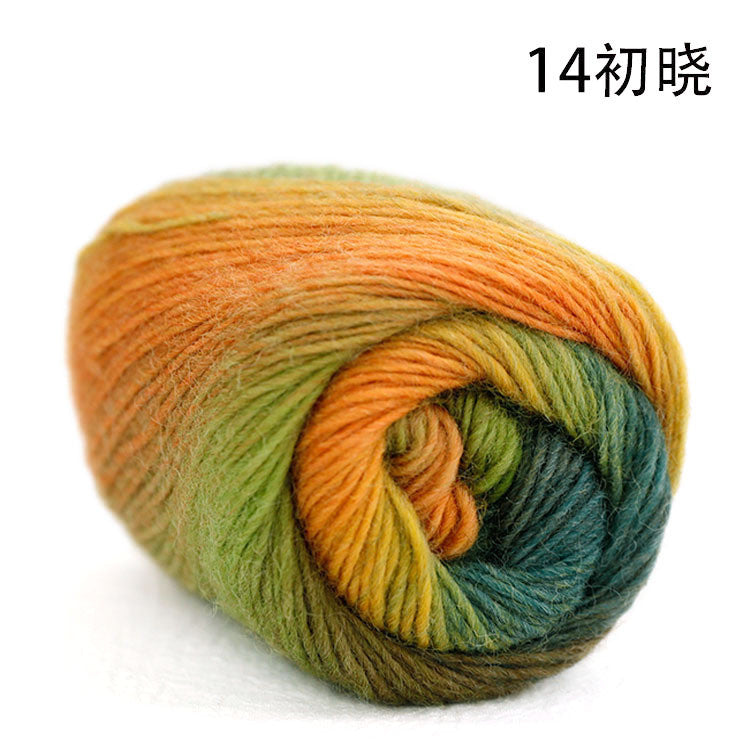 50g- Long Gradient Wool Yarn | 100% Fine Wool | Crochet & Knitting Yarn 50g Benang Kait