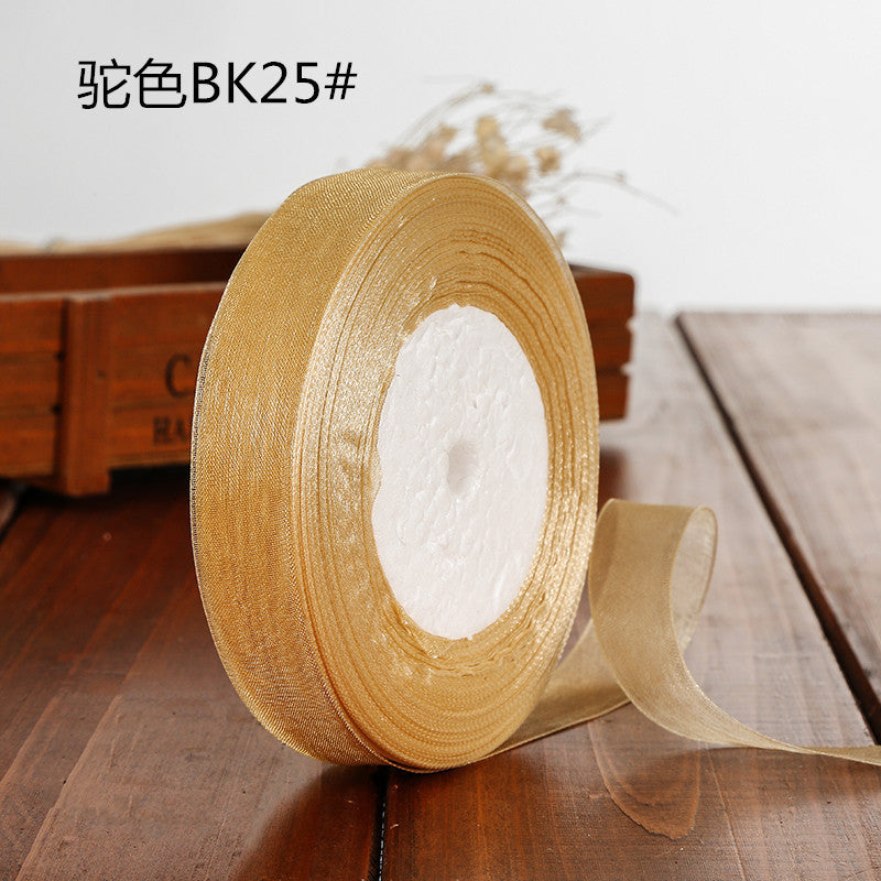 1.5cm Organza Ribbon for Decoration 45m / DIY Crafts / Bag Sewing – Polyester Organza Ribbon