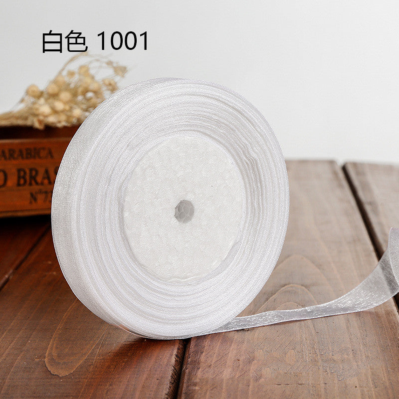 1.5cm Organza Ribbon for Decoration 45m / DIY Crafts / Bag Sewing – Polyester Organza Ribbon