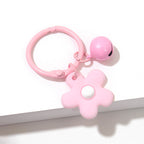 Cute Flower Keychain with Bell | Colorful Charm | Bag Accessory & Gift | Rantai Kunci | Pendant