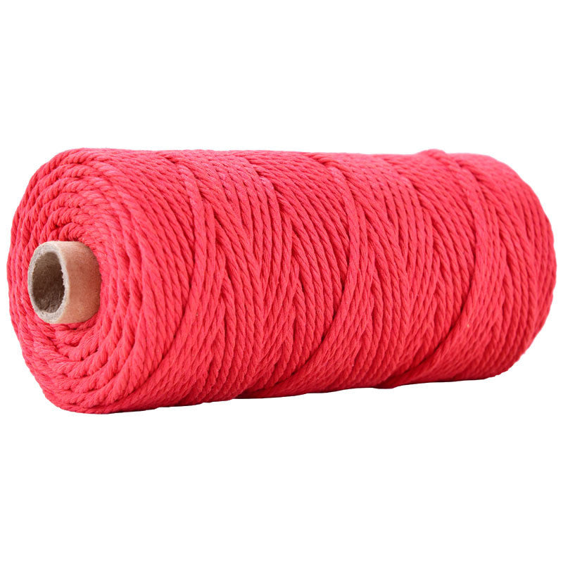 3mm Colorful Cotton Rope 100 meters | DIY Macrame Craft Cord | Thick Twisted String | Cotton Cord Yarn