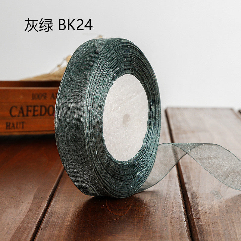 1.5cm Organza Ribbon for Decoration 45m / DIY Crafts / Bag Sewing – Polyester Organza Ribbon