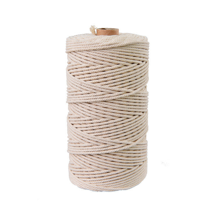 4mm Macrame Cotton Rope 100 meters | DIY Macrame Craft Cord | Thick Twisted String | Cotton Cord Yarn
