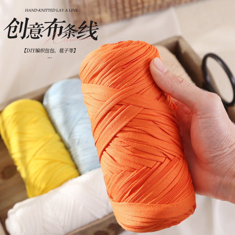 200g Premium T-Shirt Yarn | Flat Yarn | Crochet Knitting Yarn | Benang Kait T Shirt | Elastic Fabric Cloth Yarn