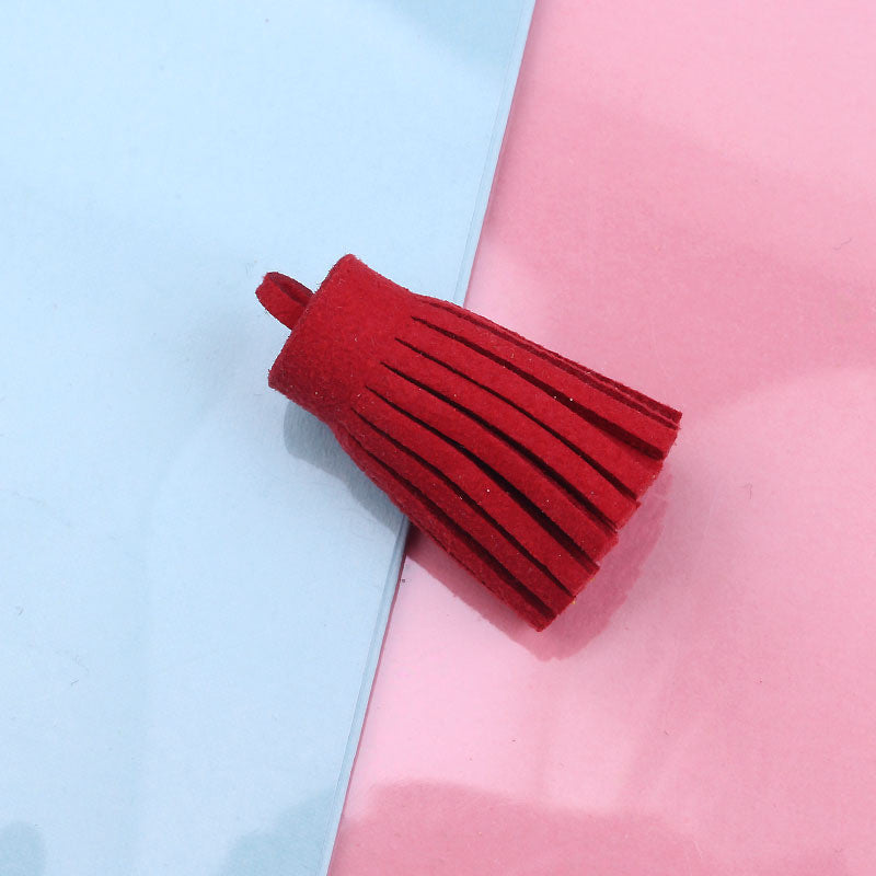 3cm Suede Tassel Charm | Bag Pendant | Double-Sided Microfiber PU Tassel Accessory | Keychain Tassel