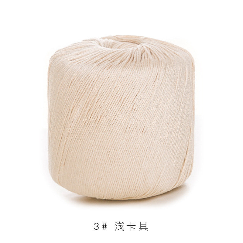 3# Lace Yarn 8ply Mercerized Cotton Crochet Yarn- Fine Yarn | Benang Kait | Crochet Knitting Yarn