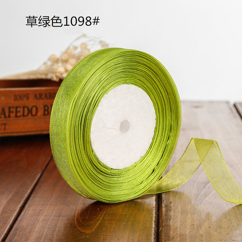 1.5cm Organza Ribbon for Decoration 45m / DIY Crafts / Bag Sewing – Polyester Organza Ribbon