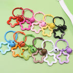 Colorful Acrylic Star Keychain with Bell | Cute Bag Charm | Couple Gift Accessory| Rantai Kunci | Pendant