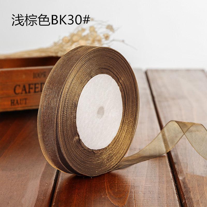 1.5cm Organza Ribbon for Decoration 45m / DIY Crafts / Bag Sewing – Polyester Organza Ribbon