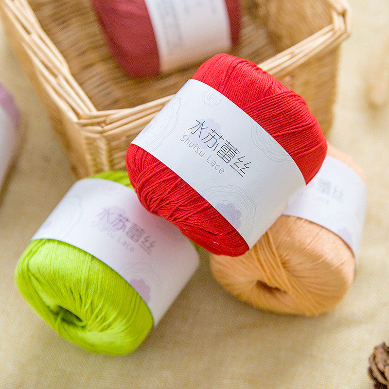 3# Lace Yarn 8ply Mercerized Cotton Crochet Yarn- Fine Yarn | Benang Kait | Crochet Knitting Yarn