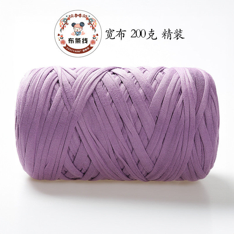 200g Premium T-Shirt Yarn | Flat Yarn | Crochet Knitting Yarn | Benang Kait T Shirt | Elastic Fabric Cloth Yarn