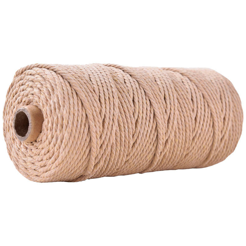 3mm Colorful Cotton Rope 100 meters | DIY Macrame Craft Cord | Thick Twisted String | Cotton Cord Yarn
