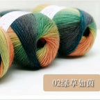 100g- Hand-dyed Wool Yarn | Multicolor Fancy Yarn for DIY Crochet & Knitting | Sweaters, Shawls, Cardigans | Benang Kait