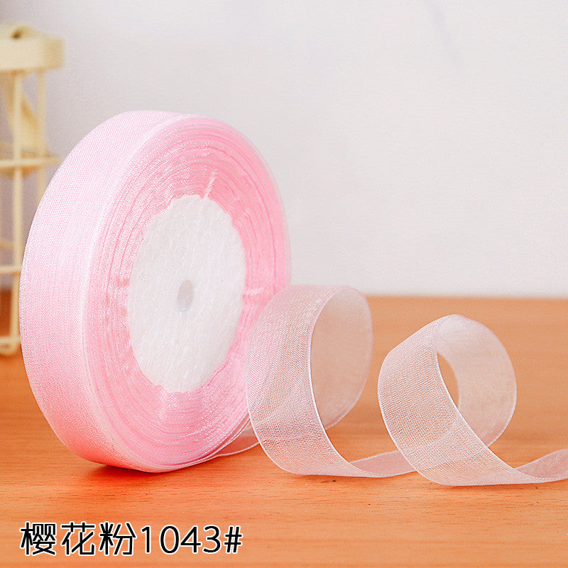 1.5cm Organza Ribbon for Decoration 45m / DIY Crafts / Bag Sewing – Polyester Organza Ribbon