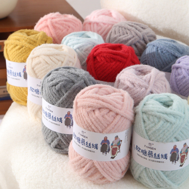100g Candy Mousse Yarn 5mm | Fudge Thread | Crochet & Knitting Yarn | Benang Kait Lembut 慕斯线 棉花糖线 糯米线 云朵绵绵线