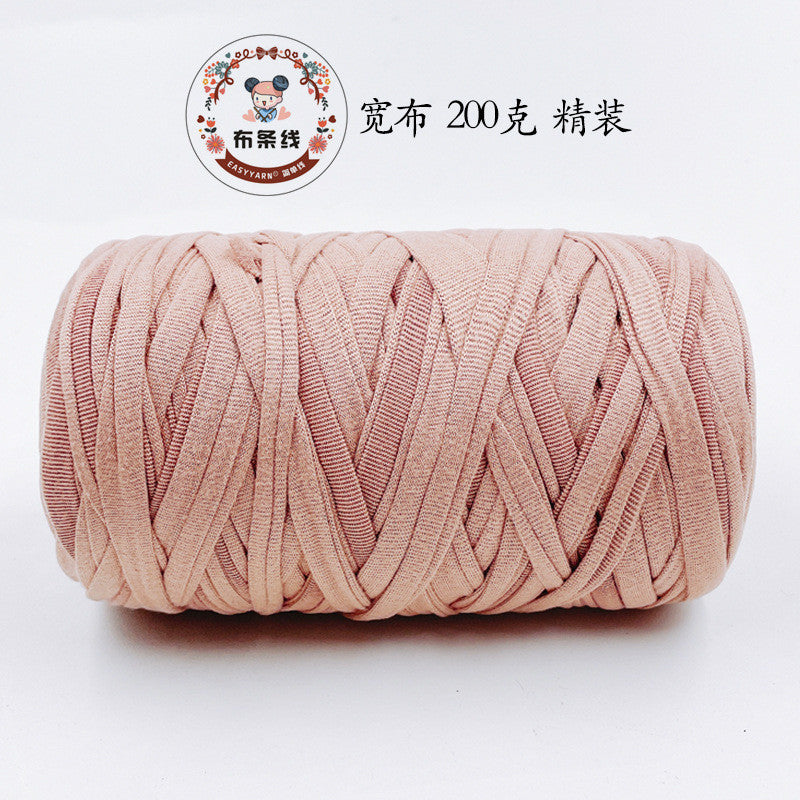 200g Premium T-Shirt Yarn | Flat Yarn | Crochet Knitting Yarn | Benang Kait T Shirt | Elastic Fabric Cloth Yarn