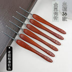 Premium Rosewood Crochet Hook – Non-Slip Crochet Tools Kit | Jarum Kait Berkualiti 金岚红檀木钩针