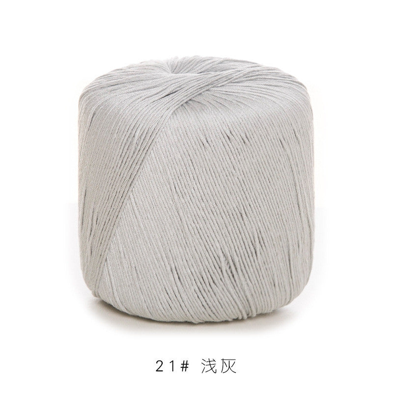 3# Lace Yarn 8ply Mercerized Cotton Crochet Yarn- Fine Yarn | Benang Kait | Crochet Knitting Yarn