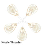 Solid Copper Needle Threader / Hollow Rose Gold Threading Tool / Sewing Needle Inserter