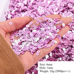 4mm- Premium Iridescent PVC Round Sequins | Flat Paillettes | Shiny Sequin | Labuci Manik Baju