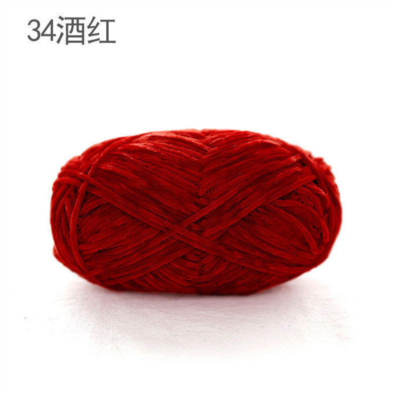 40g- Chenille Crochet Yarn 2mm | Crochet Knitting Yarn | Soft Velvet Yarn for Amigurumi Dolls 雪尼尔毛线