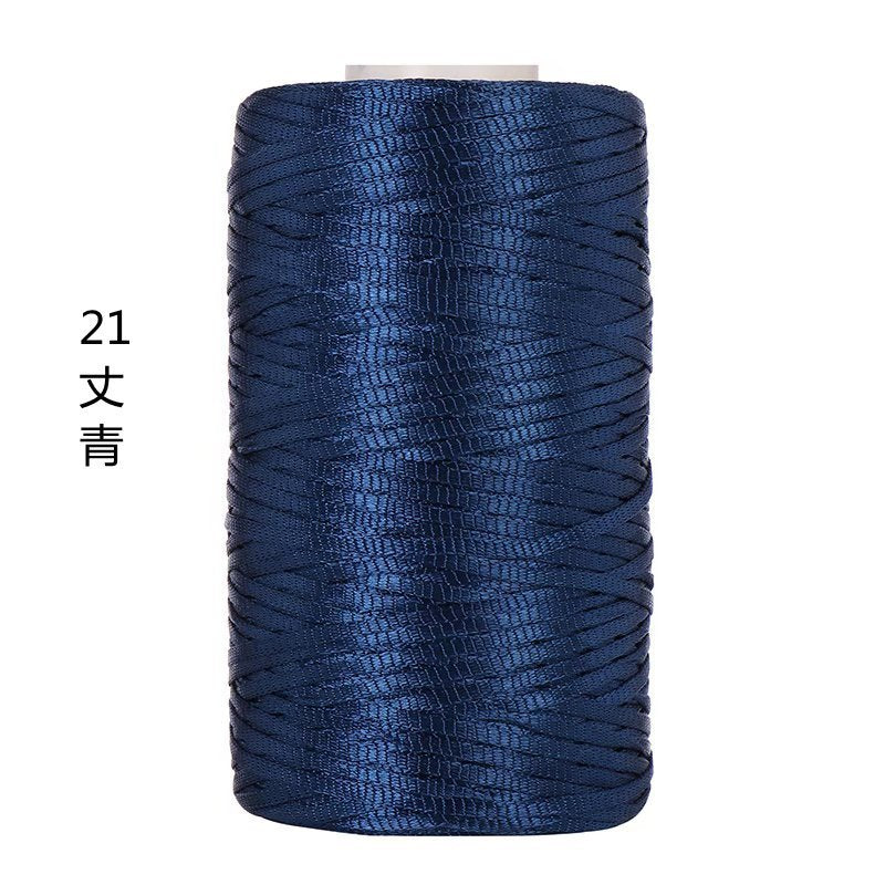 100g- Flat Ribbon Yarn 3mm | Tape Yarn | Benang Kait Nylon Riben Yarn
