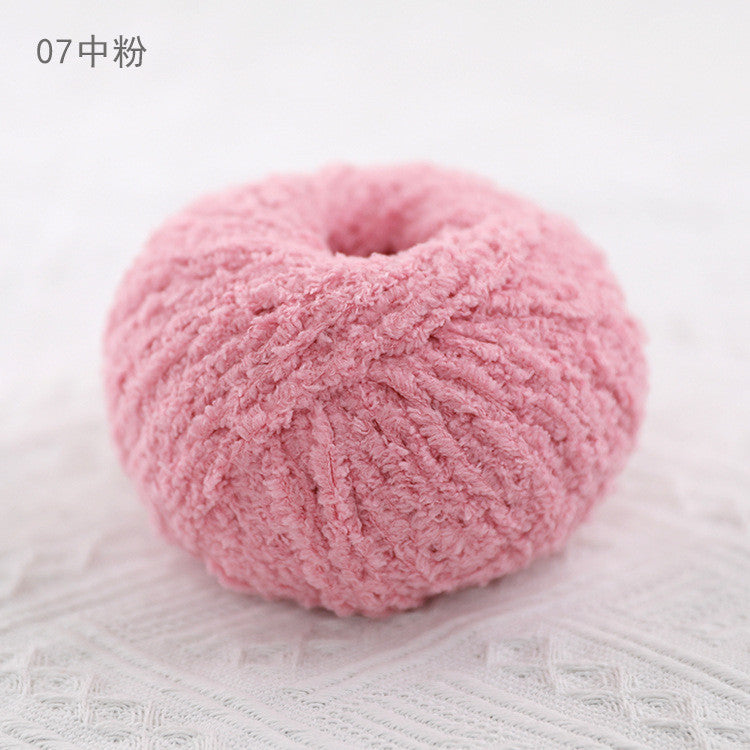 3ply Polyester Fluffy Yarn | Benang Kait | Soft Thin yarn | Crochet Knitting Yarn | 小可爱 萌小爱短绒绒线