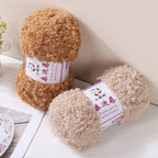 100g- Fluffy Teddy Perm Yarn | Teddy Curly Crochet Knitting Yarn for Scarves & Cute Amigurumi | Benang Kait | 泰迪卷毛线