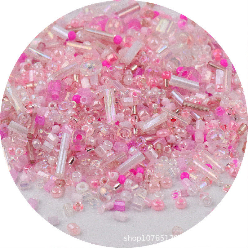 10g- Classic Mixed-Sizes Glass Beads | Tube & Round Beads for DIY Beading & Sewing | Manik Baju