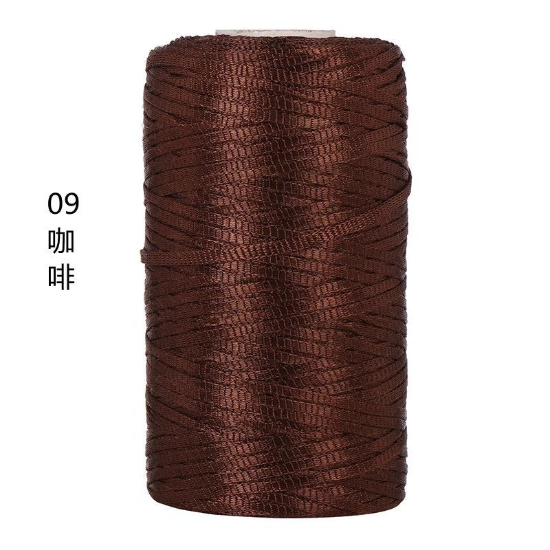 100g- Flat Ribbon Yarn 3mm | Tape Yarn | Benang Kait Nylon Riben Yarn