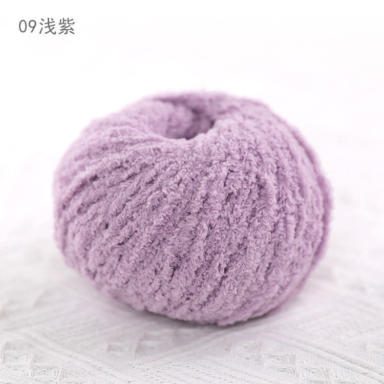 3ply Polyester Fluffy Yarn | Benang Kait | Soft Thin yarn | Crochet Knitting Yarn | 小可爱 萌小爱短绒绒线