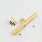 Metal Twist Lock Bag Accessories  | Turn Lock for Handbags & Purse | Metal Rectangle Lock Clasps Bag Closure Buckle