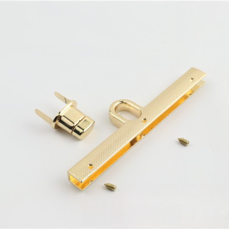Metal Twist Lock Bag Accessories  | Turn Lock for Handbags & Purse | Metal Rectangle Lock Clasps Bag Closure Buckle