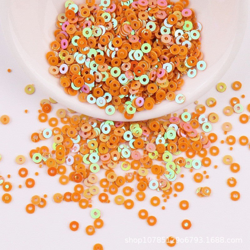 4mm- Premium Iridescent PVC Round Sequins | Flat Paillettes | Shiny Sequin | Labuci Manik Baju