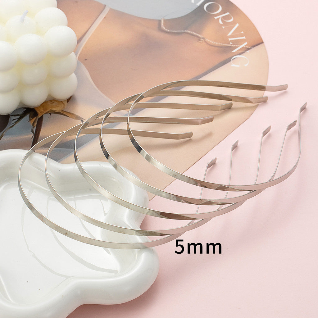 5pcs- Stainless Steel Headband Base | DIY Crochet Hair Accessory Material | Hairband Frame | Sepit Cekak Rambut Besi