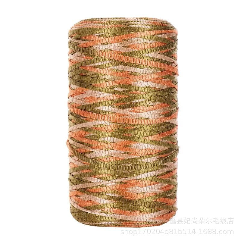 100g- Flat Ribbon Yarn 3mm | Tape Yarn | Benang Kait Nylon Riben Yarn