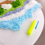 DIY Carpet Mesh Cloth / Blank Rug Hooking Mesh / Pom Pom Rug Canvas–Latch Hook Rug Yarn Canvas, Carpet Net毛球地毯专用网格布 段段绣