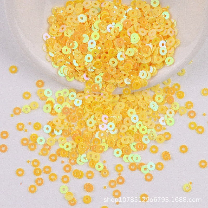 4mm- Premium Iridescent PVC Round Sequins | Flat Paillettes | Shiny Sequin | Labuci Manik Baju