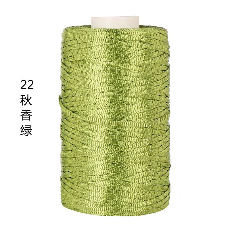 100g- Flat Ribbon Yarn 3mm | Tape Yarn | Benang Kait Nylon Riben Yarn