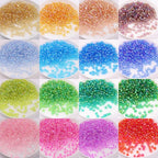 720pcs- Manik Baju | 2mm Glass Seed Beads | AB Transparent Imitation Beads | DIY Crafts & Jewelry Sewing Beads