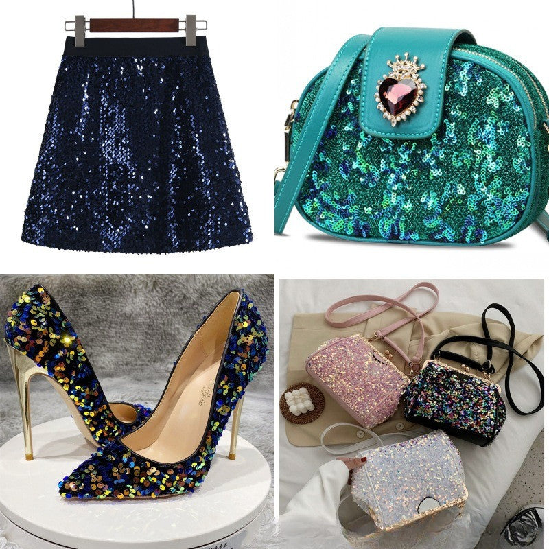 4mm- Premium Iridescent PVC Round Sequins | Flat Paillettes | Shiny Sequin | Labuci Manik Baju