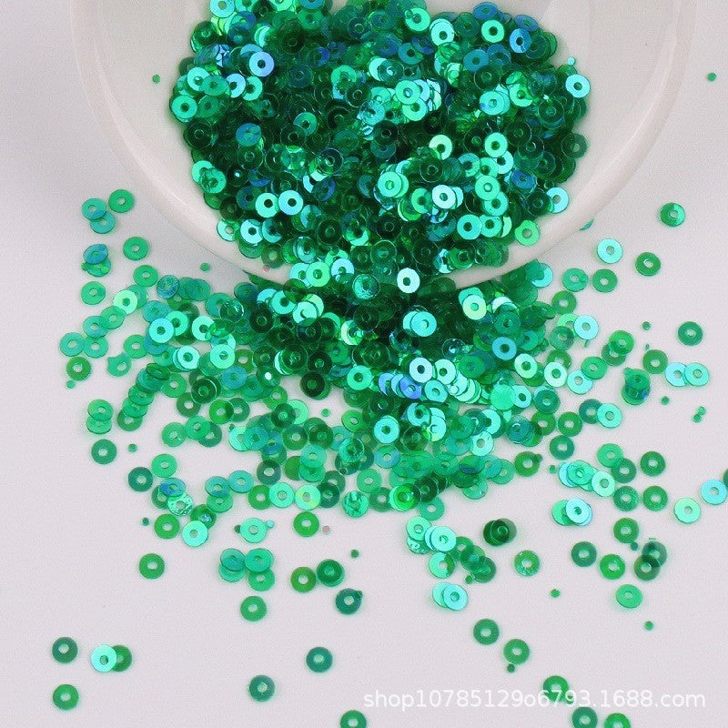 4mm- Premium Iridescent PVC Round Sequins | Flat Paillettes | Shiny Sequin | Labuci Manik Baju