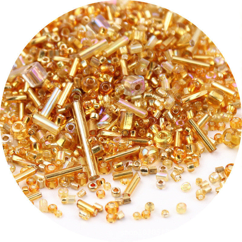 10g- Classic Mixed-Sizes Glass Beads | Tube & Round Beads for DIY Beading & Sewing | Manik Baju