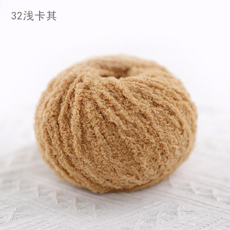 3ply Polyester Fluffy Yarn | Benang Kait | Soft Thin yarn | Crochet Knitting Yarn | 小可爱 萌小爱短绒绒线