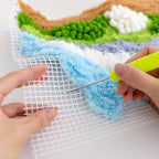 DIY Carpet Mesh Cloth / Blank Rug Hooking Mesh / Pom Pom Rug Canvas–Latch Hook Rug Yarn Canvas, Carpet Net毛球地毯专用网格布 段段绣