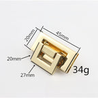 1pc Metal Turn Twist Lock | Bag Buckle Deco Closure Locks | Purse Clasps Bag Accessories