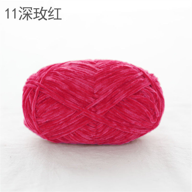 40g- Chenille Crochet Yarn 2mm | Crochet Knitting Yarn | Soft Velvet Yarn for Amigurumi Dolls 雪尼尔毛线