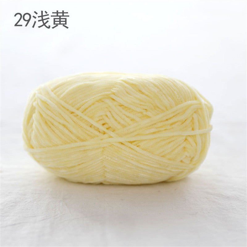 40g- Chenille Crochet Yarn 2mm | Crochet Knitting Yarn | Soft Velvet Yarn for Amigurumi Dolls 雪尼尔毛线