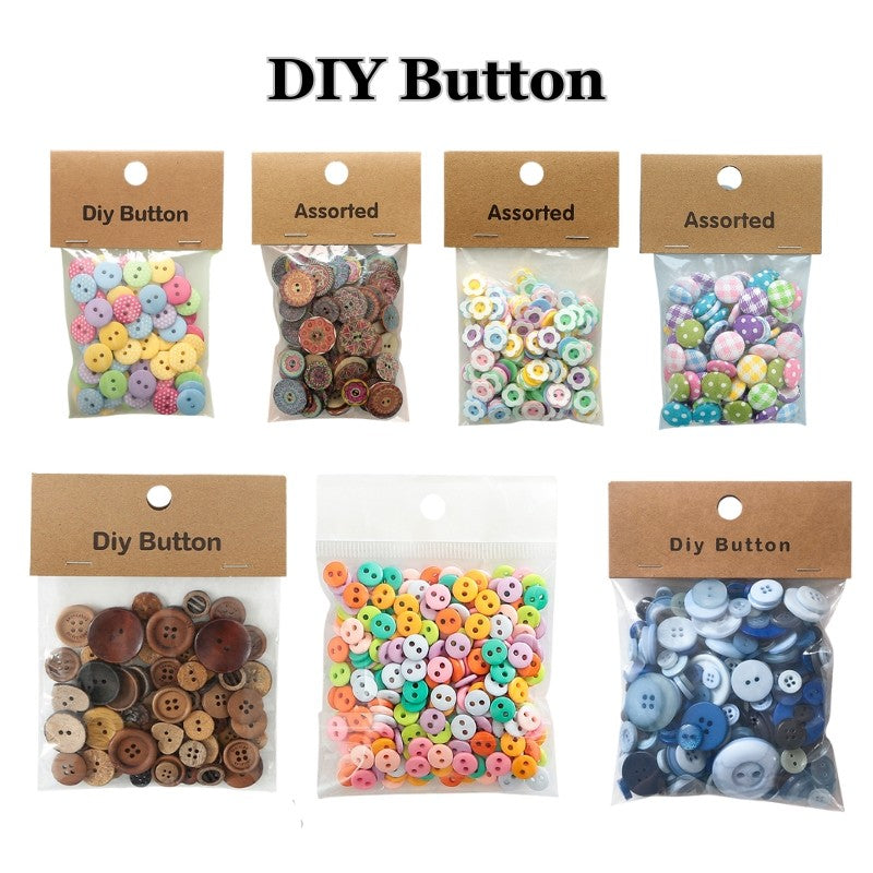 Colorful Resin Buttons Mix – Children’s DIY Craft Buttons for Handmade Projects | Butang Cantik Murah | Assorted Button