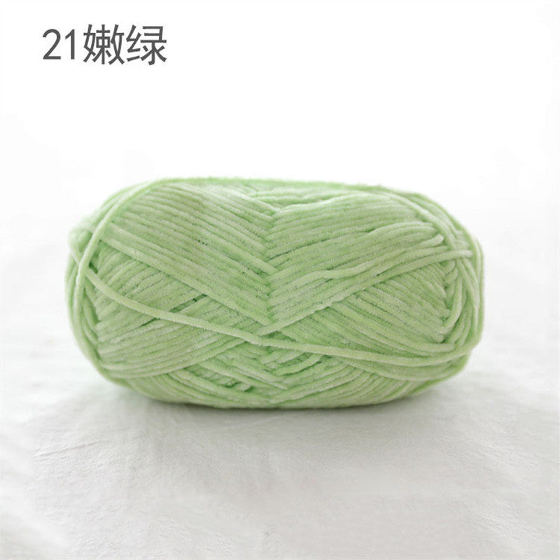 40g- Chenille Crochet Yarn 2mm | Crochet Knitting Yarn | Soft Velvet Yarn for Amigurumi Dolls 雪尼尔毛线